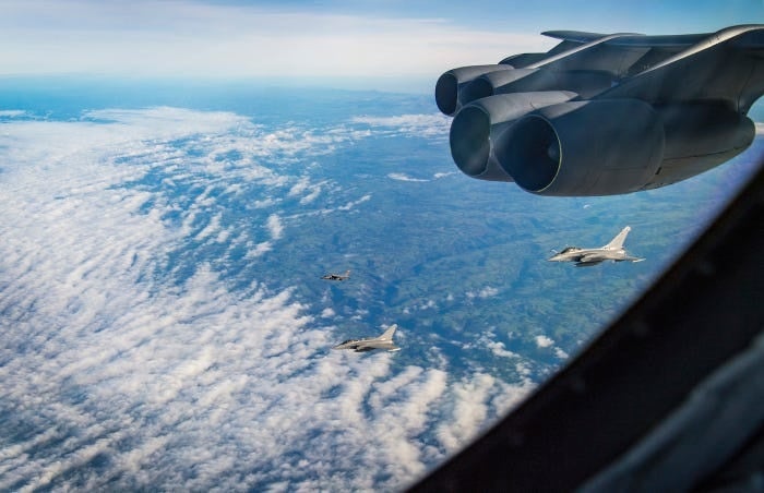 Here’s what the US B-52 bombers flying around Europe have been up to