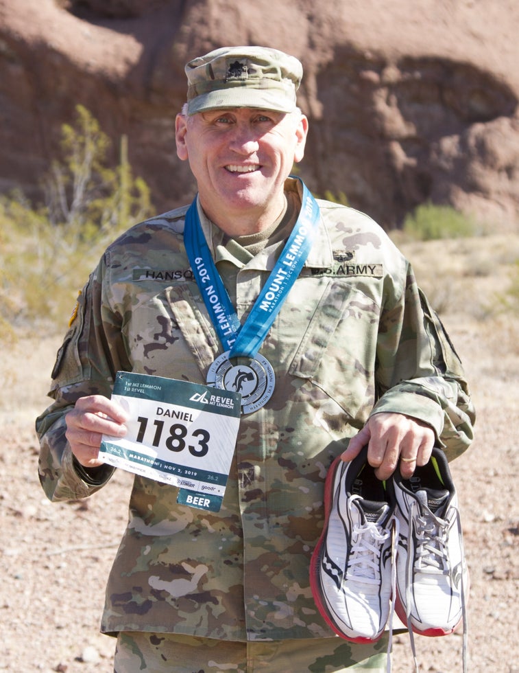 Army soldier pushes limits to reach insane running goal
