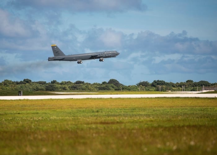 Air Force B-52s teamed up with the Army for live-fire bombing exercise