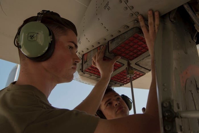 Airmen practice getting the A-10 Warthog ready to fight