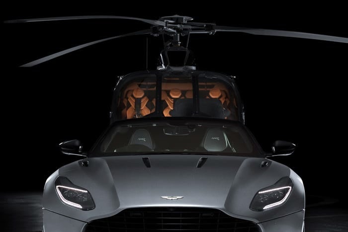 Aston Martin teamed up with Airbus to create luxurious helicopter