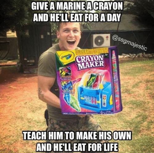 Marines celebrate vet-owned business’ launch of new, more delicious crayons