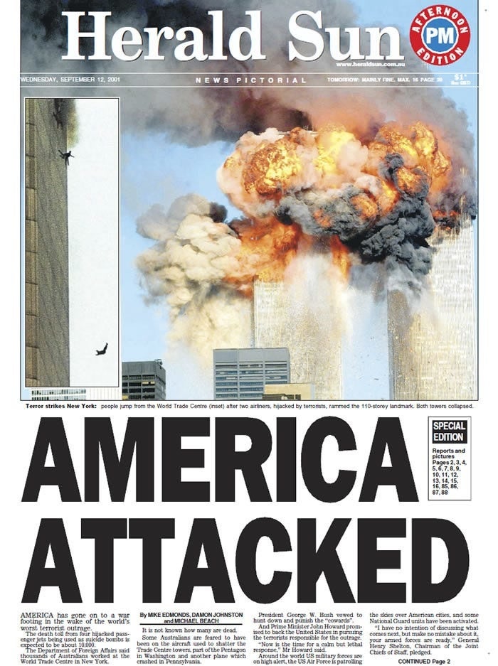 ‘AMERICA’S DARKEST DAY’: See newspaper headlines from around the world 24 hours after 9/11