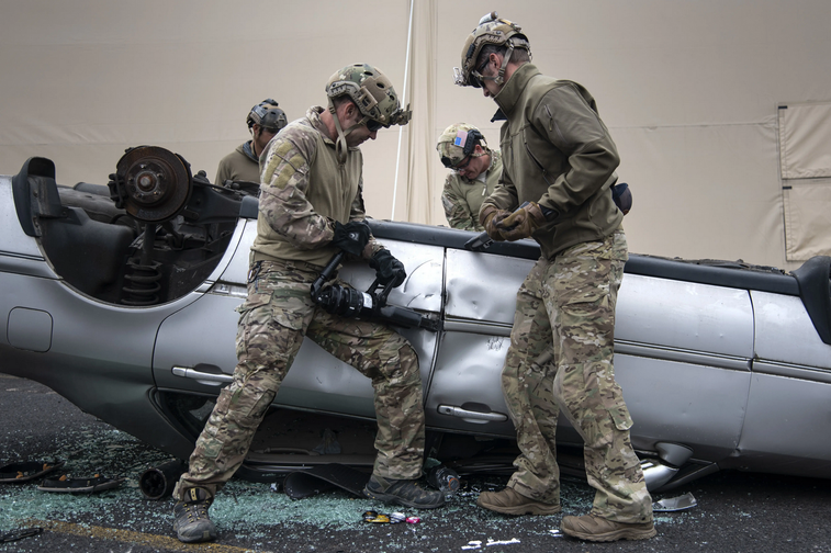 Air commandos wrecking cars and saving lives