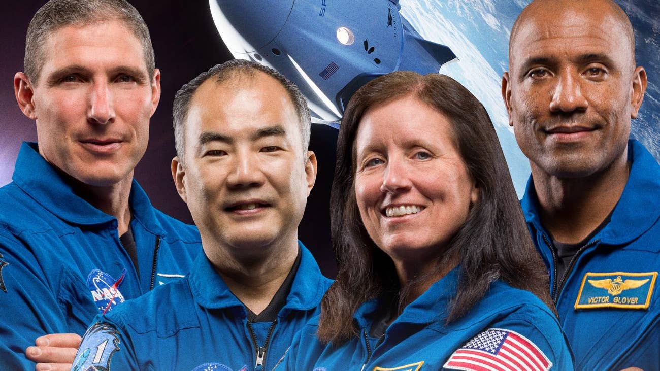 Flying aboard SpaceX's Crew-1 mission for NASA are astronauts (from left) Mike Hopkins, Soichi Noguchi, Shannon Walker, and Victor Glover. SpaceX; NASA; Samantha Lee/Business Insider
