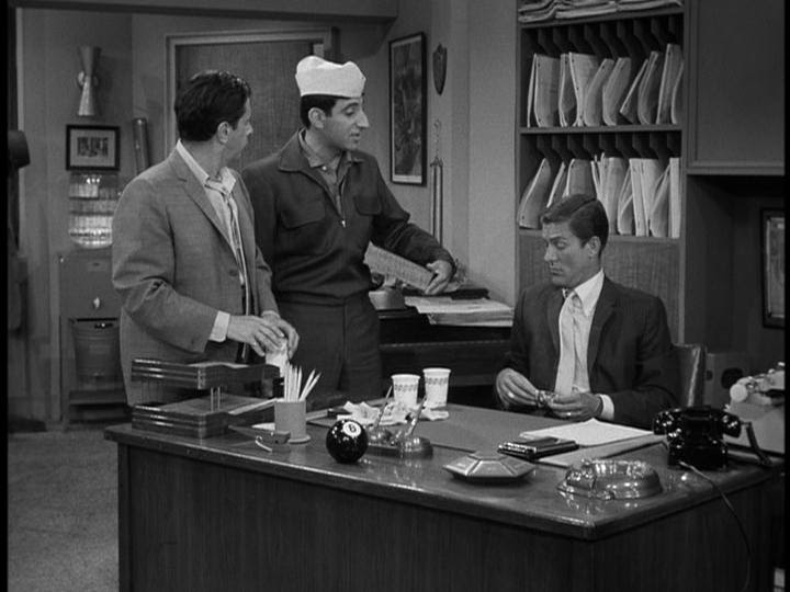 Farr as the Snappy Service delivery man on the Dick Van Dyke Show. Photo credit sitcomsonline.com.