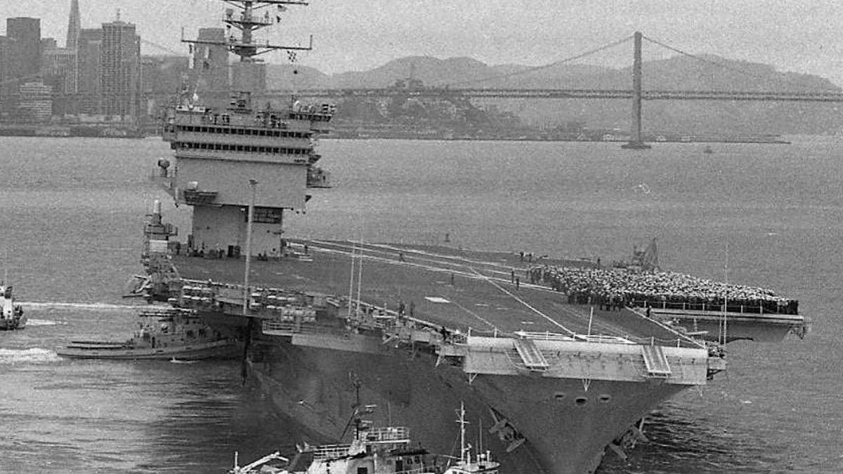 The time a nuclear aircraft carrier ran aground right before homecoming