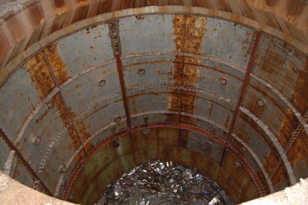 Inside of a nuclear reactor without fuel