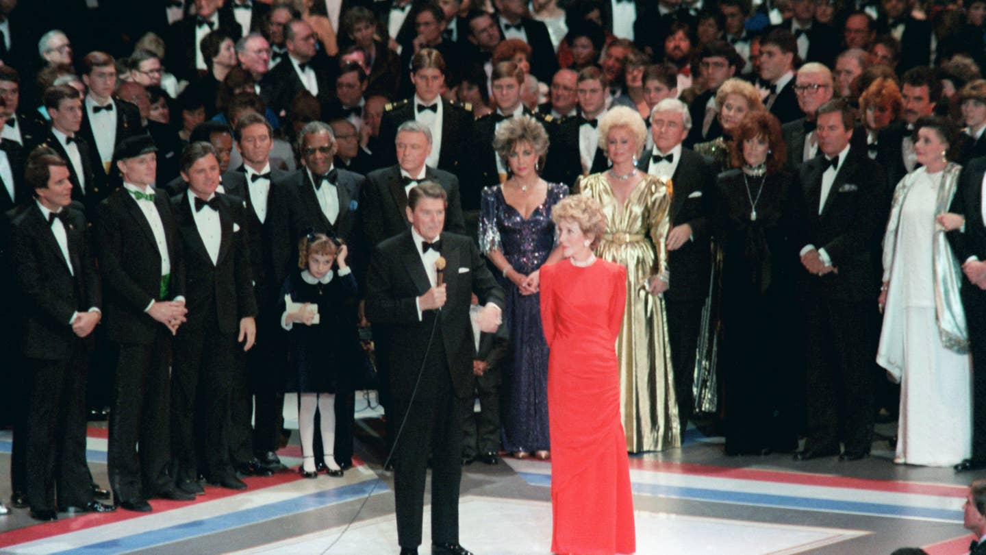 President and Mrs. Ronald Reagan attend the Presidential Inaugural Gala at the D.C. Convention Center.