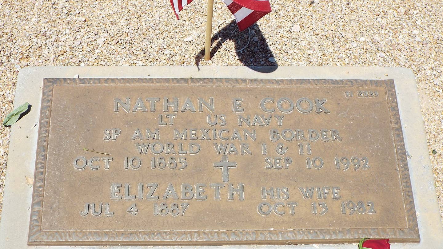 grave site of saltiest sailor nathan e cook