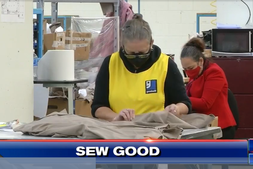 goodwill sewing uniforms for army soldiers