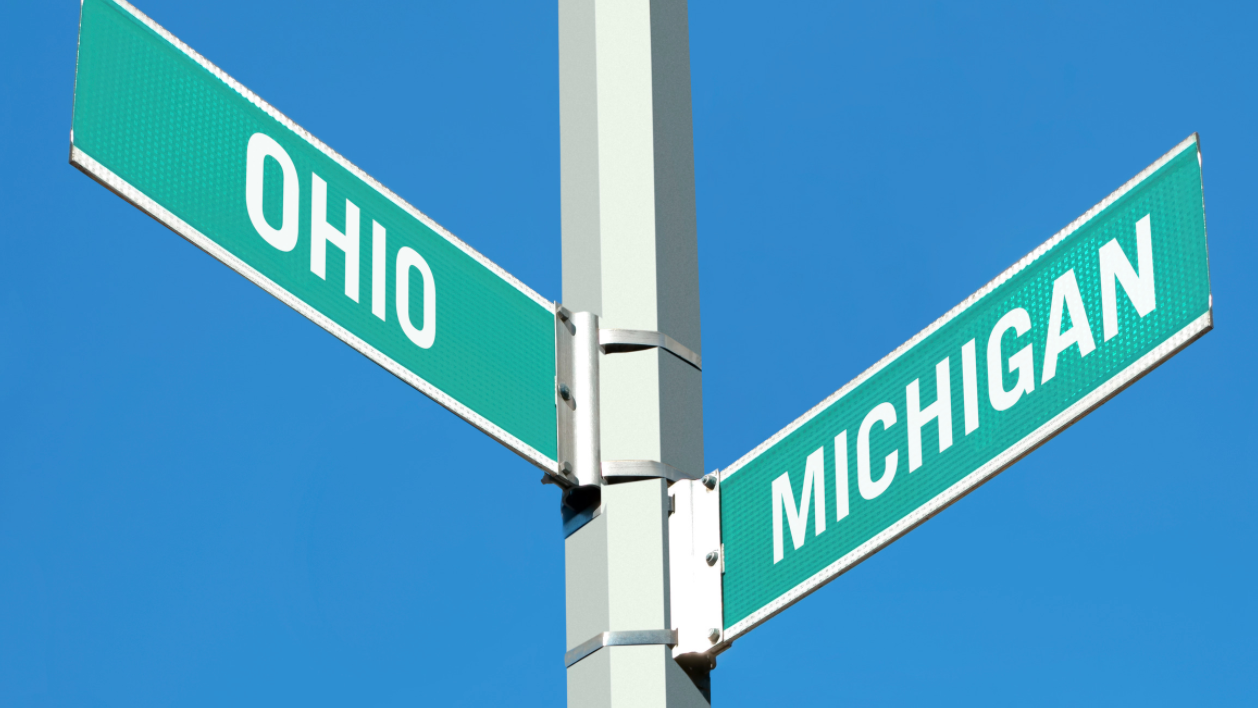 Turns out, Ohio and Michigan have been at odds for a long time