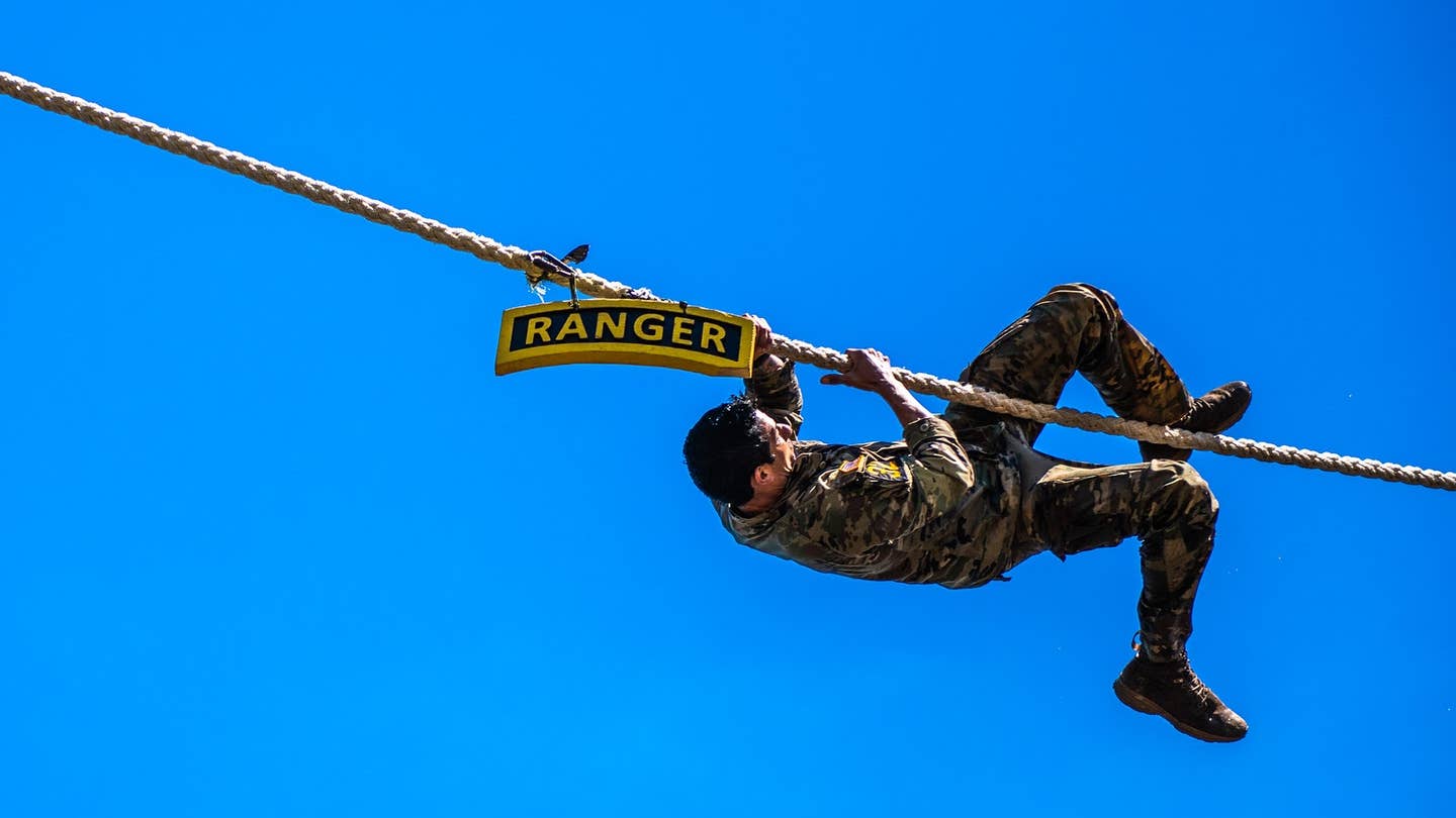 FORT BENNING, Ga. - After two full days and nights of events to test their stamina, technical prowess and mental acuity, 16 teams crossed the finish line April 18, concluding the 2021 Best Ranger Competition. (U.S. Army photo by Patrick Albright, Maneuver Center of Excellence, Fort Benning Public Affairs)