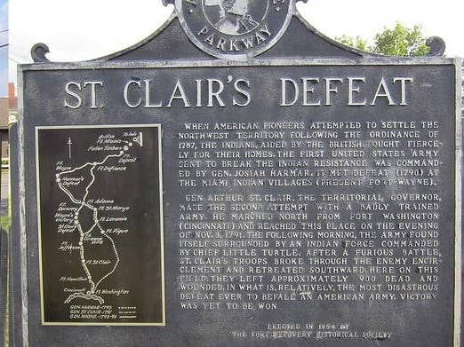 St. Clair's Defeat commemorative plaque