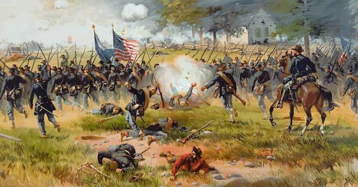Battle of Antietam civil war painting