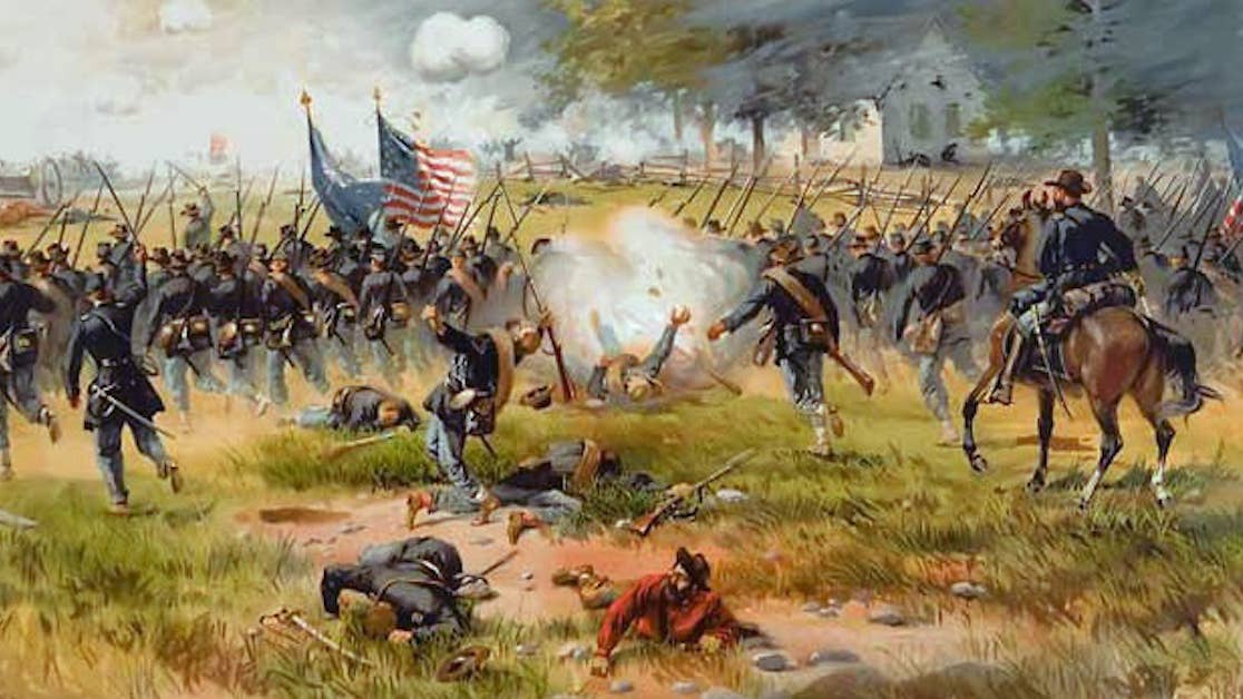 Battle of Antietam civil war painting