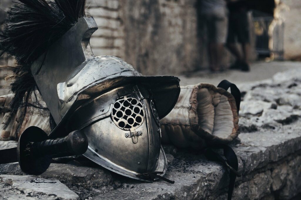 If you're an Ancient Roman warrior, don't bother getting rid of your gear when you retire. You'll probably need it again.