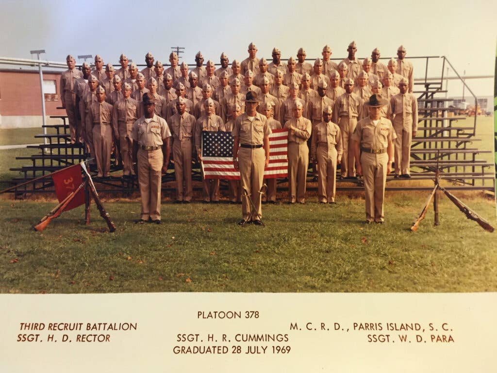 Lisi’s Recruit Platoon photo, July 1969. Photo courtesy of Joe Lisi.
