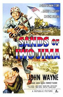 The <em>Sands of Iwo Jima</em> poster from 1949. Photo courtesy of Wikipedia.