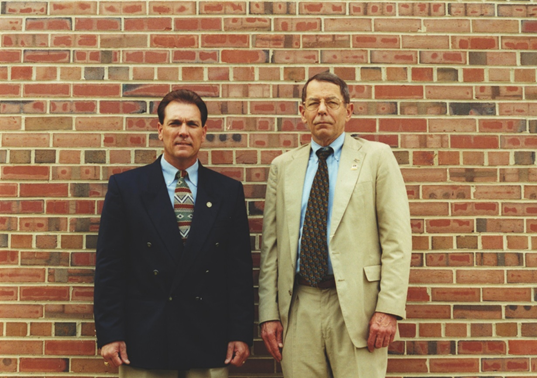 Whitman with SgtMaj Hellums in 1998. Photo courtesy of Hank Whitman.