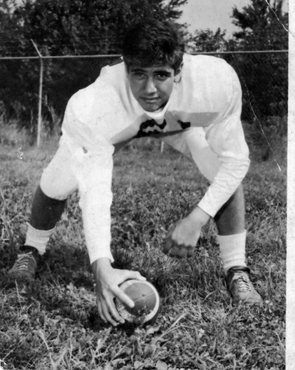 Lauria playing football in his youth. Photo courtesy of Dan Lauria.