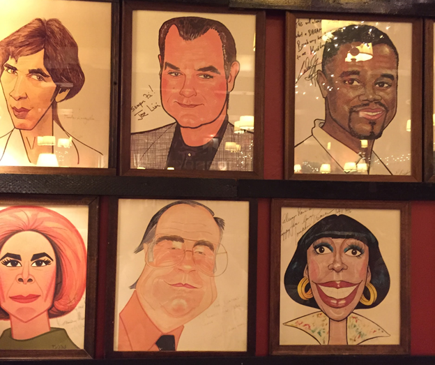 &nbsp;Lisi (top center) on the wall at Sardi’s the world-famous Broadway Restaurant. Photo courtesy of Joe Lisi.