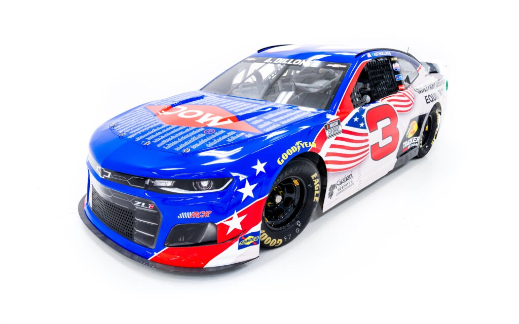 NASCAR driver Austin Dillon to race brand-new ‘Dow Salutes Veterans’ Chevrolet for Independence Day