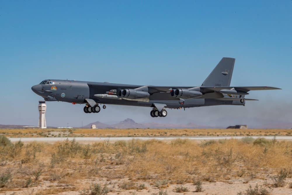Congress has been skeptical about programs like the AGM-183A Air-launched Rapid Response Weapon, seen here mounted on a B-52H prior to launch for a test in August 2020 (U.S. Air Force photo by Matt Williams)