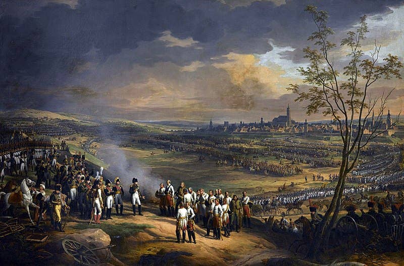 Charles Thevenin's painting of Napoleon accepting the surrender of 23,000 Austrian troops (Palace of Versailles/ Wikimedia Commons)