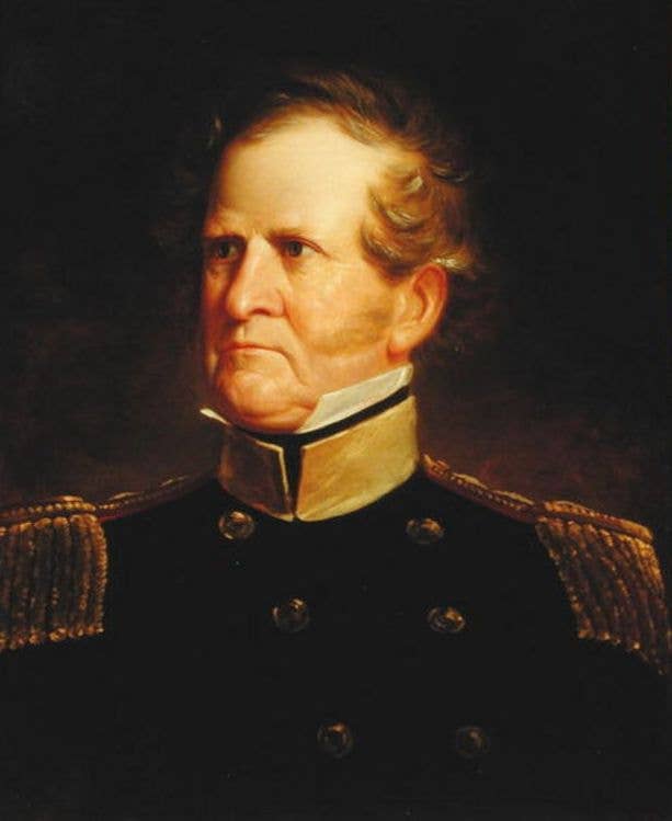 Legend says he can be summoned if you put your hands in your pockets while in uniform and say "Winfield Scott" three times. (Portrait by George Caitlin/ Wikimedia Commons)