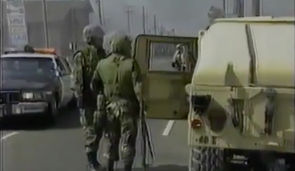 Marines stole the spotlight from the National Guard in the LA Riots