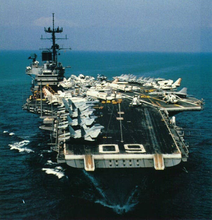 The USS Saratoga in 1980s (U.S. Navy)