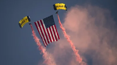 Watch the Navy’s Leap Frogs make the first-ever parachute jump into Central Park