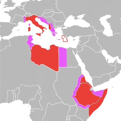 Italy and its colonies before WWII