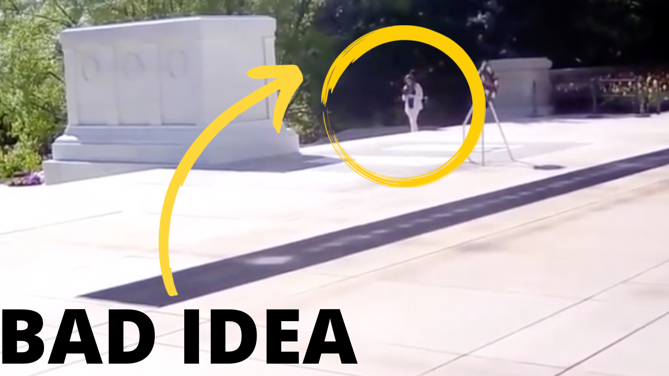 WATCH: Here&#8217;s what happens when you walk on the Tomb of the Unknown Soldier to get a selfie