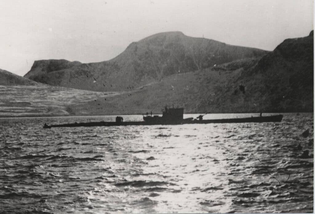 U-537 anchored at Martin Bay in Labrador (Bundesarchiv)