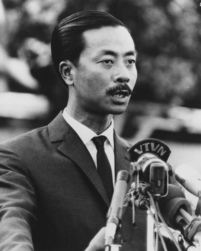Ky in 1966, addressing the press (U.S. Information Agency)