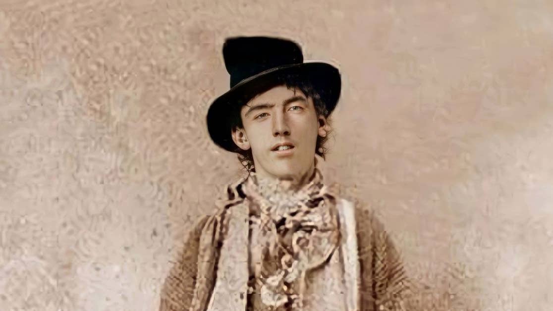 Enhanced photo of Billy the Kid, enhanced and cropped (public domain)