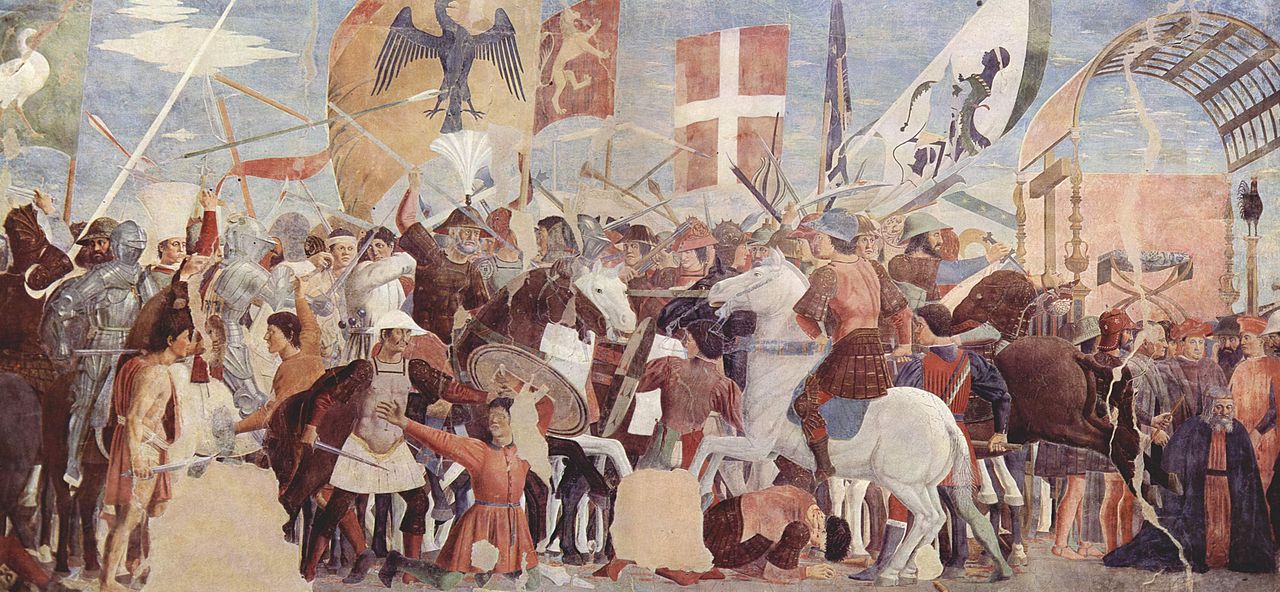 Battle between Heraclius and the Persians. Fresco by Piero della Francesca, c. 1452. (Wikimedia Commons)