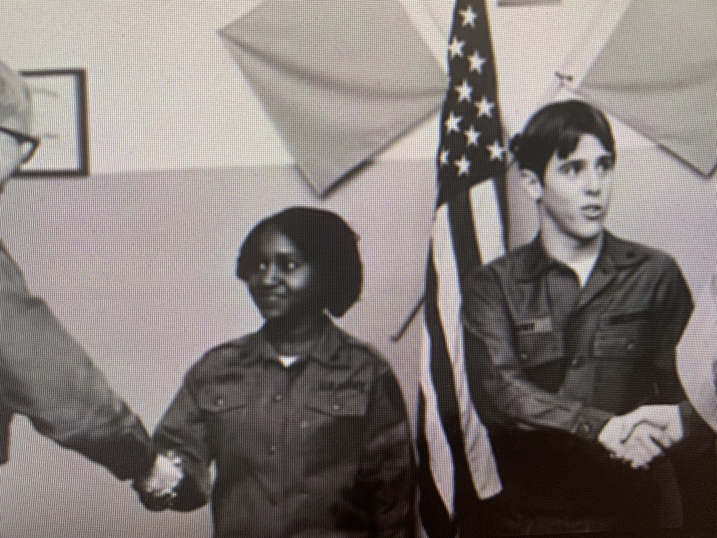 Darleen and Timothy Mowry enlisting in the Army in 1975. Photo courtesy of Tia Mowry.