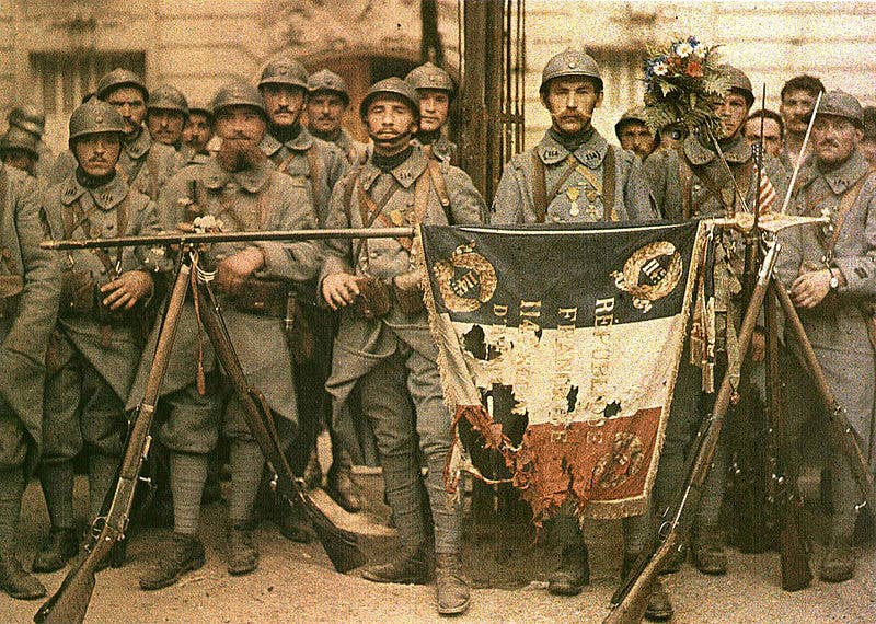 114th Infantry in Paris on 14th July 1917. (Wikimedia Commons)