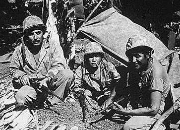Navajo Code Talkers, Saipan, June 1944. (Wikimedia Commons)