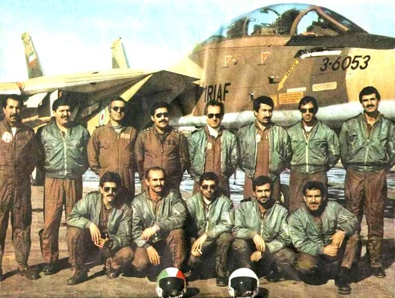 The first squadron of Islamic Republic of Iran Air Force F-14 Tomcat pilots, at Shiraz Air Base. (Wikimedia Commons)