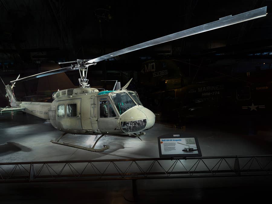 <em>The Bell UH-1H Iroquois on display at the Udvar-Hazy Center (Smithsonian Air &amp; Space Museum)</em>