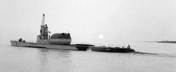 Barbero<em> sank three Japanese ships during WWII before she was converted into a cargo sub and finally a guided missile sub (U.S. Navy)</em>