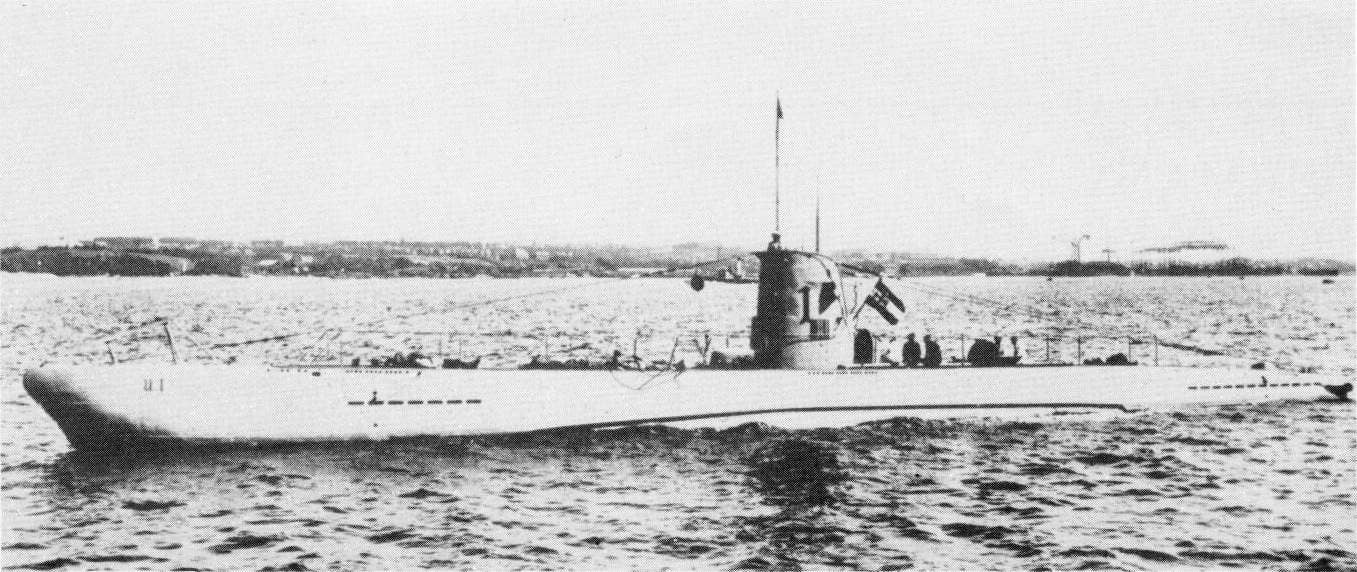 German submarine U 1. (Wikimedia Commons)