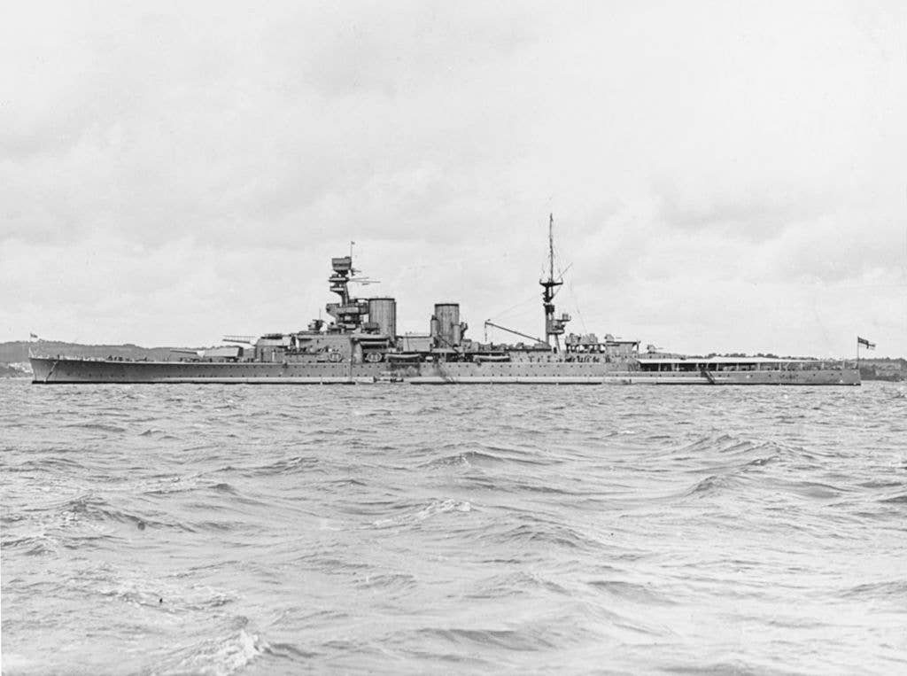 The Royal Navy battlecruiser HMS Renown photographed circa the later 1920s, following her 1923-1926 refit. (Wikimedia Commons)