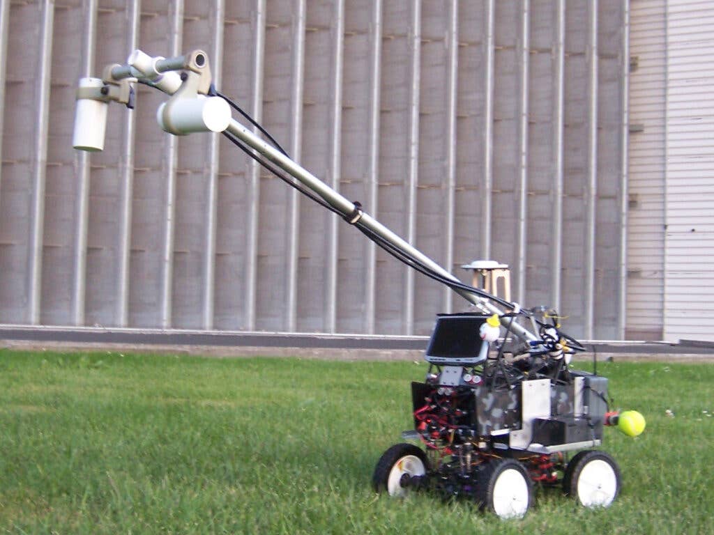 NASA’s Senseta MAX 5.0A rover outfitted with a Geometrics G-858 magnetometer. (NASA)