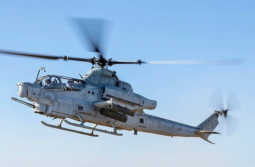 The AH-1Z features a four-blade, bearingless, composite main rotor system, uprated transmission, and a new target sighting system. (U.S. Marine Corps photo by Lance Cpl. Clare J. McIntire/Released)