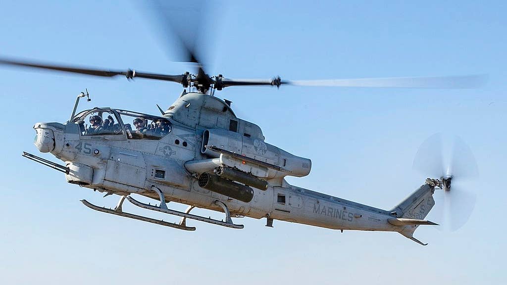 The AH-1Z features a four-blade, bearingless, composite main rotor system, uprated transmission, and a new target sighting system. (U.S. Marine Corps photo by Lance Cpl. Clare J. McIntire/Released)